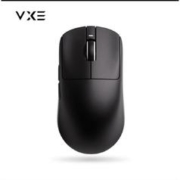 VXE蜻蜓R1 游戏电竞鼠标长续航 PAW3395无孔轻量化人体工学无线鼠标 蜻蜓R1 SE 黑