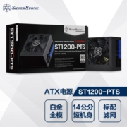 银昕（SilverStone）额定1200W ST1200-PTS白金全模ATX电源（全日系电容/赠12VHPWR线/支持4090显卡）