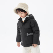 雪中飞 秋冬新款男童短款字母大口袋酷帅连帽舒适保暖羽绒服