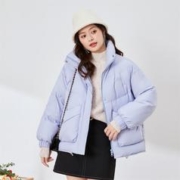 冰洁BENGEN 短款羽绒服女2023秋冬新款时尚立领小个子休闲宽松保暖外套潮