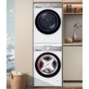 预售、PLUS会员：LG 小旋风系列 FCW10Y4WA+RH10V9AV2WR 变频热泵洗烘套装 白