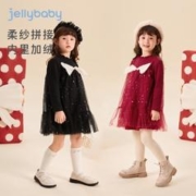 JELLYBABY 女童秋冬加绒连衣裙