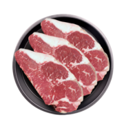 农夫好牛谷饲进口厚切牛肉生鲜 黑安格斯原切西冷牛排180g*6片