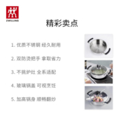 双立人（ZWILLING）双耳煎锅24cm不锈钢平底锅烹饪锅具牛排锅煎鸡蛋 IVI GL系列 双耳煎锅