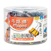 马培德（Maped） 36只19mm彩色长尾票夹
