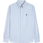 布克兄弟（BrooksBrothers）男士冬新纯棉美式蓝色长袖休闲衬衫 4000-淡蓝色 M