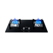 美的（Midea）燃气灶天然气 双灶具 家用5.0kW猛火灶台嵌两用 钢玻面板 一级能效 JZT-Q230B