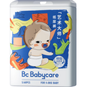 bc babycare尿不湿 艺术大师纸尿裤透气超薄四季婴儿尿不湿纸尿片 S 1包 68片 【适合4-8KG】