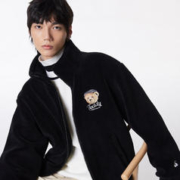 杰克琼斯 杰克·琼斯（JACK&JONES）23年秋季新款GBTB联名个性可爱百搭摇粒绒黑色 175/96A/M