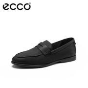 爱步（ECCO）男士乐福鞋  新品英伦牛皮豆豆鞋 适途轻巧521624 黑色52162401001 41