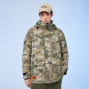 BOSIDENG 波司登 迷彩工装 连帽派克羽绒服