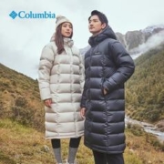 哥伦比亚 户外23秋冬新品情侣银点保暖700蓬鹅绒羽绒服 278米白色（男女同款） L(180/100A)