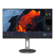 AOC Q24N3R 23.8英寸 2K显示器  75Hz IPS HDR400 90WType-C 双向旋转 内置音响 低蓝光节能认证