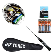 YONEX尤尼克斯羽毛球拍yy全碳素单拍进攻天斧AX99Play白含手胶已穿线4U