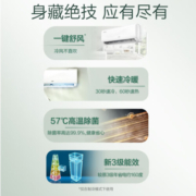 奥克斯（AUX）空调1.5匹挂机 新能效 京颜Ⅱ空调挂机 自清洁 变频冷暖 低噪节能以旧换新挂壁式家用挂式卧室空调 KFR-35GW/BpR3AQJ18(B3)