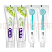 京东百亿补贴:舒客专效亮白牙膏组合(清爽薄荷)120g*4美白牙齿去黄去渍