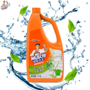 威猛先生（Mr Muscle）地面清洁剂 2kg 浓缩配方 瓷砖地板砖清洁 去污去渍留香除菌除垢 草本 1kg