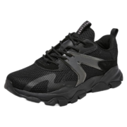 斯凯奇（Skechers）STREET系列老爹鞋女子轻质拼接休闲鞋177275 全黑色/BBK 35.5