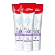 高露洁（Colgate）劲白系列小苏打牙膏牙刷套装（牙膏北美留兰味 120g×3+牙刷×3）