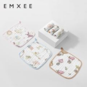emxee 嫚熙 婴儿纯棉口水巾 4条装