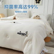 迪士尼（Disney）大豆纤维被子春秋被加厚棉被四季通用被芯家用单双人宿舍保暖被子 白色 200*230 4斤