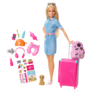 芭比（Barbie） 女孩礼物过家家玩具娃娃玩具换装-芭比娃娃旅行中的芭比FWV25