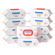 五羊（FIVERAMS） 婴儿护肤柔湿纸巾 婴儿湿巾宝宝柔湿巾干湿两用护理 护肤柔80抽x10包