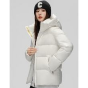 京东百亿补贴：雪中飞 黑曜石系列 女款短款连帽羽绒服
