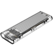 奥睿科(ORICO)M.2 NVMe移动硬盘盒Type-C3.1接口固态SSD外置盒壳子笔记本电脑全透明 10Gbps 银色TCM2-C3