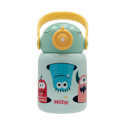 努比（Nuby）儿童保温杯喝水杯316不锈钢多组合套装冬季宝宝吸管杯大肚杯500ML 标准款（吸管杯盖+提手）