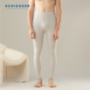 舒雅（Schiesser）男士秋裤精梳棉加绒棉毛裤薄绒柔软保暖裤E5/20731Y 深花灰7500 XL