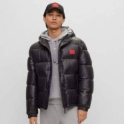 M码，HUGO Hugo Boss 雨果·博斯 Balin2341 男士时尚连帽保暖棉服50503648