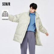 Semir 森马 羽绒服男潮流冬季款时尚三防功能保暖情侣潮流简约中长款上衣