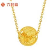 20点开始：六桂福珠宝 足金福泽锦鲤锁骨套链 4.74g