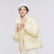 BOSIDENG 波司登 23年冬季立领短款羽绒休闲时尚牛角扣羽绒服女
