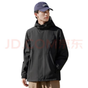 JEEP SPIRIT吉普 冲锋夹克男女情侣款三合一  男款黑色  1件