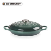 颜值与实力并存：LE CREUSET/酷彩 珐琅铸铁锅 20cm 绿光森林