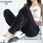 京东百亿补贴：La Chapelle City 拉夏贝尔 羊羔绒运动束脚裤卫裤