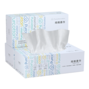 全棉时代抽纸 洗脸巾毛巾面巾纸洁面棉柔巾擦脸巾面巾纸 20×20CM 80抽*3