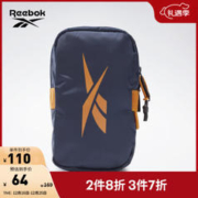 Reebok 锐步 官方男女BAG拉链基础LOGO款健身运动训练潮流百搭挎包 H37097-藏青 均码