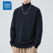 JEANSWEST 真维斯 毛衣男高领保暖打底 黑色 XL