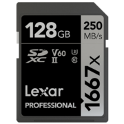 雷克沙SD卡 128G相机内存卡sdxc高速存储卡相机4K U3 V60 SD卡 UHS-II SD卡 128G 读250MB/s写120MB/s 新升级SD卡1667X Pro版 写速大幅提升