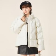 A21 女装立领羽绒服中厚款2021秋冬季新款时尚短款保暖外套宽松