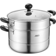 懒人美食神器：ASD/爱仕达 QVL1528 不锈钢蒸锅 2层 28cm