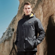美国TFO 冲锋衣 时尚休闲加厚保暖防水滑雪服一体登山服情侣款 男款-魅黑 XL