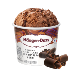 哈根达斯haagendazs经典比利时巧克力口味冰淇淋100ml杯