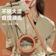 富光香水杯小圆饼时尚tritan水杯塑料随手杯吸管杯子简约便携出街礼物 活力橙350ml