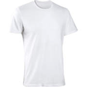 迪卡侬（DECATHLON） 运动t恤男纯色圆领打底棉秋跑步健身短袖GYPML Sportee 100 白色 M