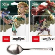 Nintendo 任天堂 《塞尔达传说 王国之泪》 amiibo 不锈钢餐勺同捆套装