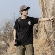 添柏岚（Timberland）添柏岚短袖男 户外运动通勤时尚印花宽松透气T恤男A62HD A62HD001/黑色/偏大一码 S